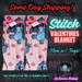 Disney Bedding | Bundle Of 2 ( Two) Stitch Valentines Plush Throw Blanket Nwt | Color: Pink | Size: Os