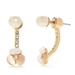 Kate Spade Jewelry | Kate Spade Disco Pansy Ear Jacket Pearl Earrings | Color: Gold/White | Size: Os
