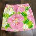Lilly Pulitzer Skirts | Lilly Pulitzer Pink Green Tropical Mini Skirt, Size 4 | Color: Green/Pink/White | Size: 4