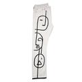 Levi's Jeans | Levi’s Custom Hand-Painted Abstract Faces 513 Slim Straight Stretch Denim Jeans | Color: Black/White | Size: 36