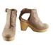 Free People Shoes | Eu 38 Free People Amber Orchard Clog Taupe Leather Wood Heel Ankle Strap Bootie | Color: Cream/Tan | Size: 38eu