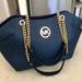 Michael Kors Bags | Mk Jet Set Tote Bag | Color: Blue/Gold | Size: Os