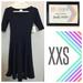 Lularoe Dresses | 2 For $30 Lularoe Nicole Dress Dark Navy | Color: Blue | Size: Xxs