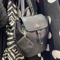 Kate Spade Bags | Kate Spade Rosie Medium Flap Backpack K8714 Pebbled Leather Black Nwt | Color: Black/Gold | Size: Medium