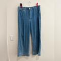 Madewell Jeans | Madewell Emmett Wide Leg Crop Jeans | Color: Blue | Size: 31