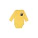 Just One You Made by Carter's Long Sleeve Onesie: Yellow Stripes Bottoms - Size 9 Month