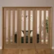Freedom Saxton Vertical 3 Panel 3 Lite Glazed Oak Veneer Internal Tri-Fold Door Set, (H)2035mm (W)2374mm