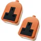 Ex-Pro 1 Gang High Impact Trailing Extension Socket, Without Plug And Cable, 13A, Orange - 2 Pack