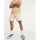 Selected Homme loose fit denim shorts in beige-Neutral