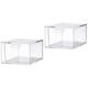 2pcs stackable storage box stackable makeup organizer beauty supplies clear fridge drawer bathroom drawer organizers organization and storage drawers make up the pet jewelry