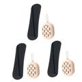 minkissy 3 Sets Beauty Egg Cosmetic Bag Silicone Brush Multitools 4 in 1 Makeup Brush Black Makeup Makeup Tools Holder Portable Brush Case Silica Gel Makeup Brush Set Travel Heating