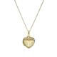 jewellerybox Small 9ct Gold Heart Locket with Floral Design on 20 Inches Chain