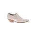 Vince. Flats: Slip-on Stacked Heel Boho Chic Ivory Print Shoes - Women's Size 8 1/2 - Almond Toe