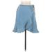 J.Crew Mercantile Casual Mini Skirt Mini: Blue Print Bottoms - Women's Size 2X-Small