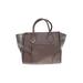 Aldo Leather Tote Bag: Gray Solid Bags