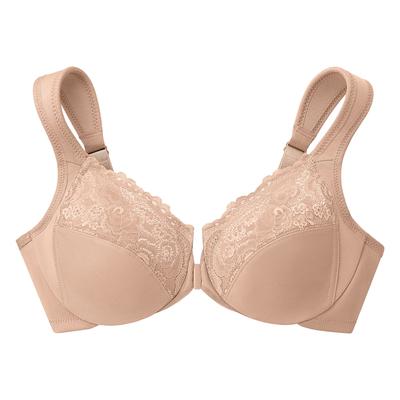 GLAMORISE Vorderverschluss-WonderWire-BH - Kaffee 115D Damen Image
