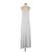 Gap Body Casual Dress - A-Line Plunge Sleeveless: Gray Print Dresses - Women's Size Medium