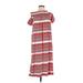Zara Casual Dress - Popover: Red Stripes Dresses - Women's Size Small