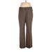 AK Anne Klein Dress Pants - High Rise: Brown Bottoms - Women's Size 12