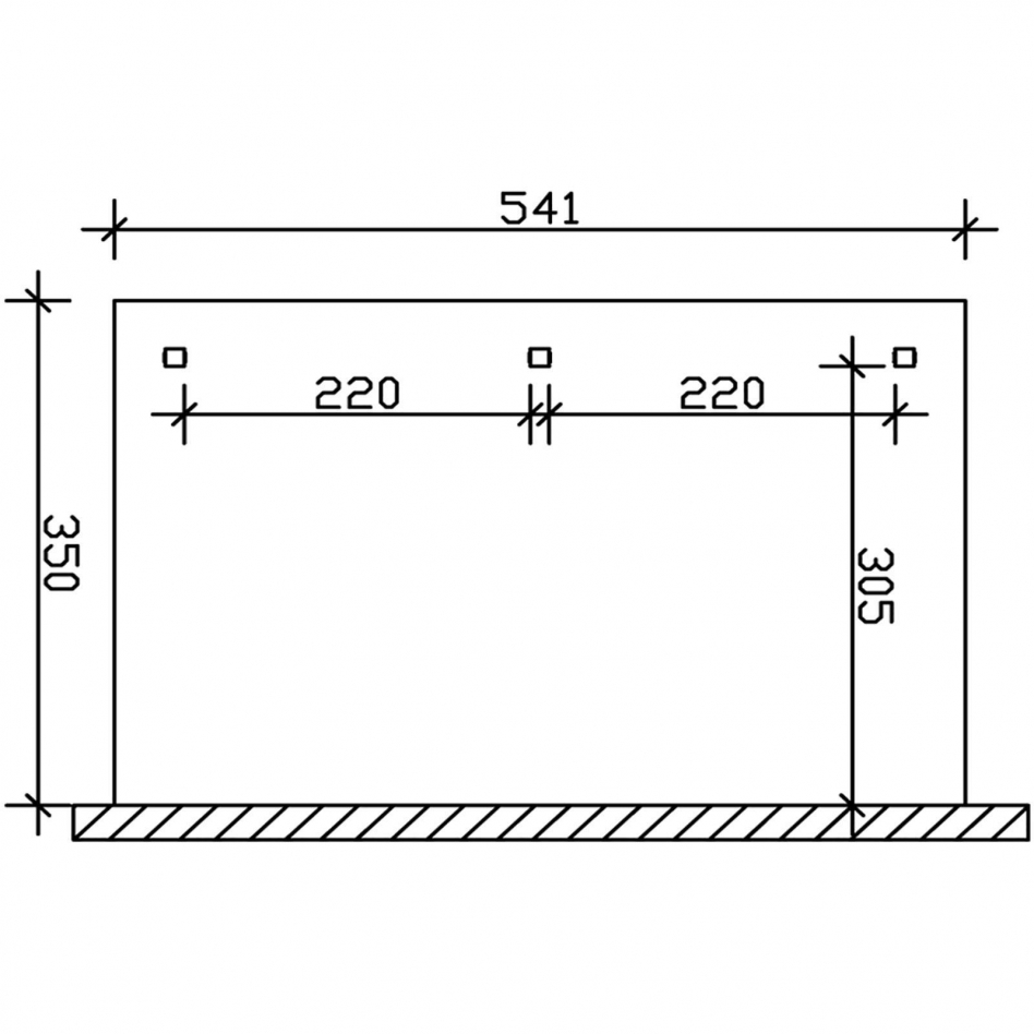 Skan Holz Terrassenüberdachung Andria Terrassendach, 541x350 cm, Schiefergrau Image