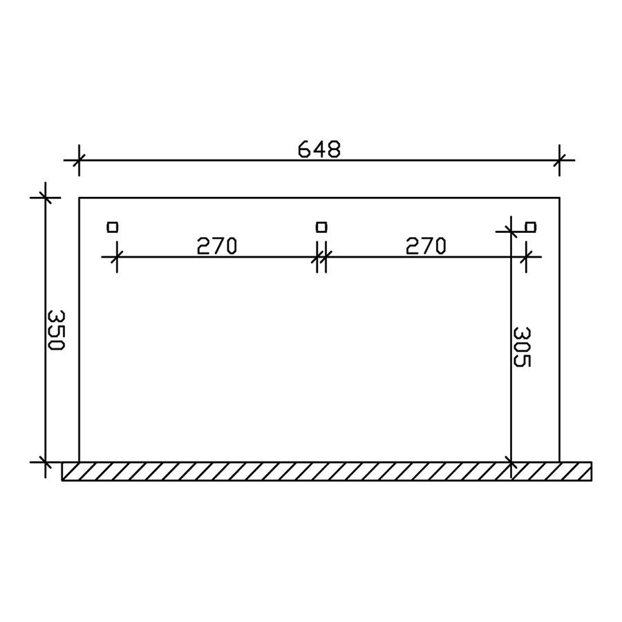 Skan Holz Terrassenüberdachung Ancona Terrassendach, 648x350 cm, Schiefergrau Image