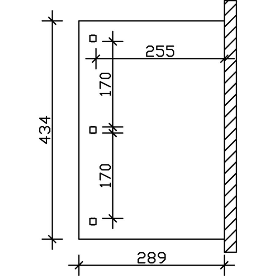 Skan Holz Terrassenüberdachung Venezia Terrassendach, 434x289 cm, Nussbaum Image