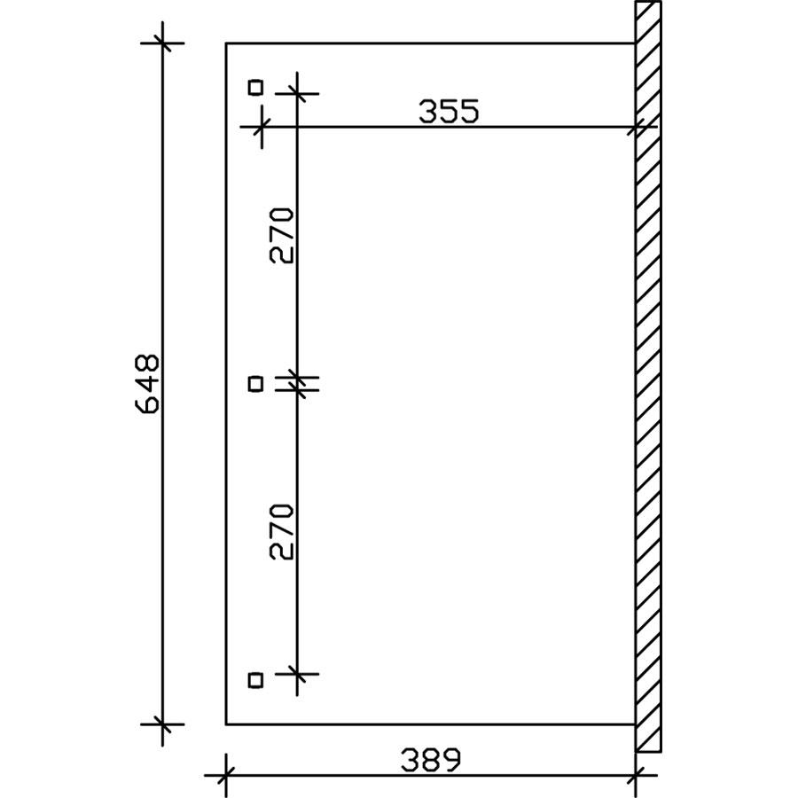 Skan Holz Terrassenüberdachung Venezia Terrassendach, 648x389 cm, Nussbaum Image