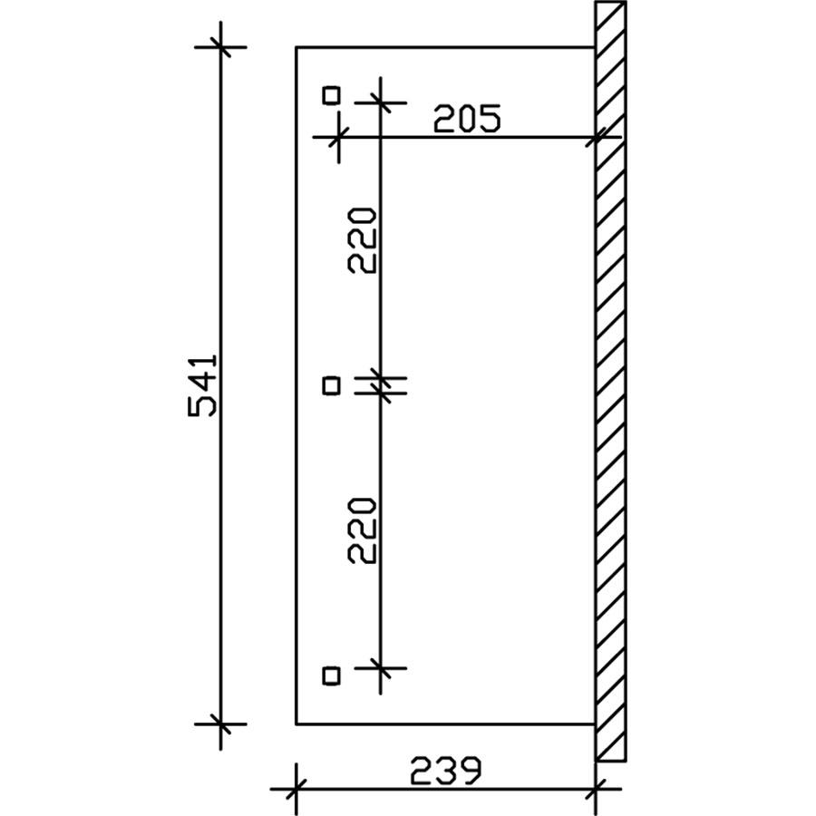 Skan Holz Terrassenüberdachung Venezia Terrassendach, 541x239 cm, Weiß Image