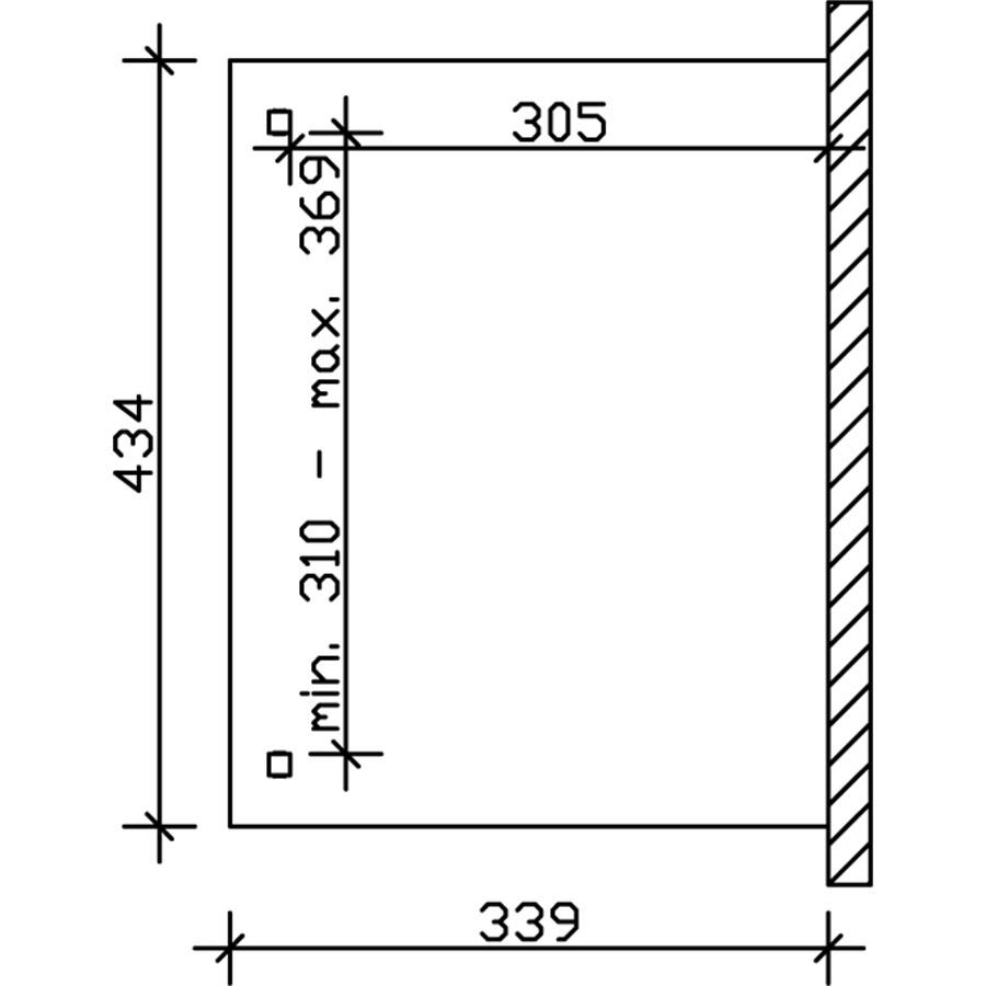Skan Holz Terrassenüberdachung Verona Terrassendach, 434x339 cm, Schiefergrau Image