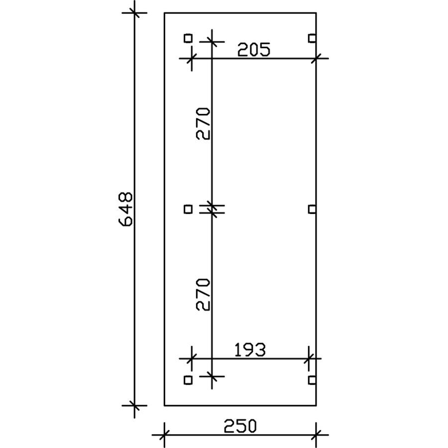 Skan Holz Terrassenüberdachung Siena Terrassendach, 648x250 cm, Eiche Hell Image