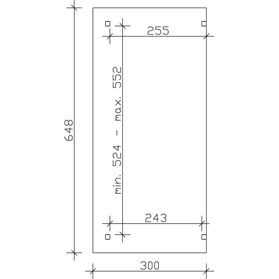 Skan Holz Terrassenüberdachung Sanremo Terrassendach, 648x300 cm, Weiß Image