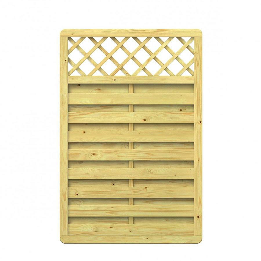 TraumGarten Sichtschutzzaun Holz XL Gitter Sichtschutz Lamellenzaun, 119x179 cm Image