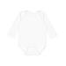 Rabbit Skins 4421RS Infant Long Sleeve Jersey Bodysuit in White size 18MOS | Ringspun Cotton