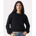 American Apparel RF494 Women's ReFlex Fleece Crewneck Sweatshirt in Black size 2XL | Cotton/Polyester Blend