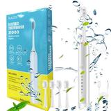 Ersazi Kids Electric Toothbrush Electric Toothbrush Electric Toothbrush With 4 Brush Heads 6 Cleaning Modes Smart 20-Speed Timer Electric Toothbrush Ipx7 -Newly Upgraded Electric Toothbrush White