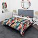 Designart "Urban Reflections II" Modern Bed Cover Set With 2 Shams