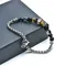 Bracciale regolabile con perline di pietra naturale occhio di tigre Bracciale da uomo in acciaio inossidabile per uomo Regalo per lui Pulseira Masculina