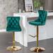 Barstools Adjusatble Seat Height,Upholstered Bar Stools with Backs Tufted for Home Pub and Kitchen Island,Set of 2