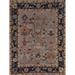 Vegetable Dye Oushak Turkish Rug Hand-Knotted Floral Wool Carpet - 8'0"x 9'11"