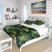 Designart "Emerald Canopy Jungle Ferns" Floral Bedding Cover Set With 2 Shams