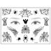 Halloween Spider Makeup Decoration Spider Web Bat Temporary Tattoo Stickers Halloween Costume Costume Cosplay Accessory Party