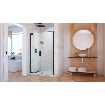 Dreamline DreamLine Elegance-LS 47 1/4 - 49 1/4 inch W x 72 inch H Frameless Pivot Shower Door in Matte Black SHDR-4325240-09