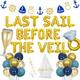 Last Sail Before The Veil Nautical Bachelorette Party Decorations Last Sail Before The Veil Foil Balloons Bride To Be Sash Party Favors For Sailor Theme Bridal Shower