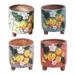 4Pcs Handmade Planters Ceramic Basin Succulent Flower Pots Home Accessories