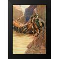 Wyeth Newell 13x18 Black Modern Framed Museum Art Print Titled - Rounding up