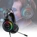 Ikohbadg USB PC Gaming Headset with 7.1 Surround Sound Noise Cancelling Mic and LED Light for Enhanced Gaming Experience