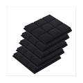 Trjgtas Acoustic Foam Panels 5 Pack 30x30x5cm Mushroom Studio Wedge Tiles Sound Panels Sound Proof Foam Panels Black