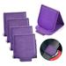 Car Seat Belt Adjuster 4 Pack Premium PU Leather Seatbelt Clip for Vehicle Automobile Comfort Universal Shoulder Neck Strap Positioner for Adults (Purple)