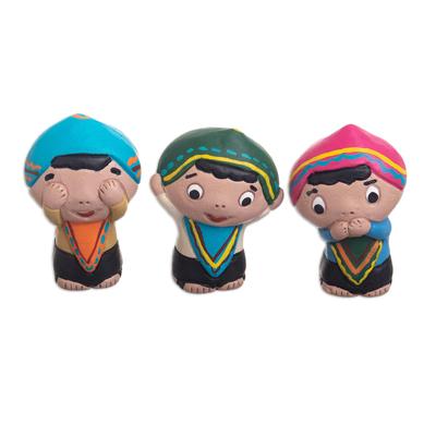 Curious Ones,'Hand Painted Figurines (Set of 3)'