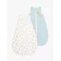 John Lewis Giraffe Print Baby Sleeping Bag, 1.5-2.5 Tog, Pack of 2